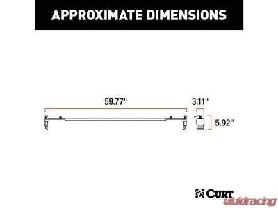 Curt 2-Pack Roof Rack Crossbars Jeep Wrangler Jk 2009-2018 - 18119