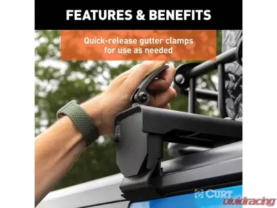 Curt 2-Pack Roof Rack Crossbars Jeep Wrangler Jk 2009-2018 - 18119