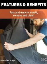 Curt 58" x 23" Grey Seat Defender Removable Waterproof Bucket Seat Cover                                     - 18500 - Image 5