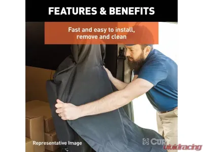 Curt 58" x 23" Grey Seat Defender Removable Waterproof Bucket Seat Cover - 18500