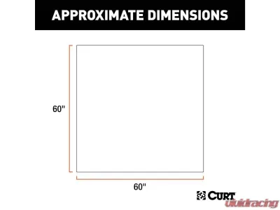 Curt 60" x 60" Seat Defender Removable Waterproof Black Cargo Blanket Protector - 18530