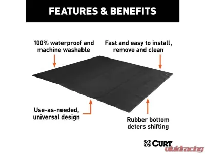 Curt 60" x 60" Seat Defender Removable Waterproof Black Cargo Blanket Protector - 18530