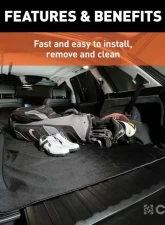 Curt 60" x 60" Seat Defender Removable Waterproof Black Cargo Blanket Protector                                     - 18530 - Image 5