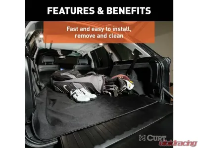Curt 60" x 60" Seat Defender Removable Waterproof Black Cargo Blanket Protector - 18530
