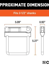 Curt 2-1/2" Receiver No-Tool Anti-Rattle Hitch Clamp                                     - 22320 - Image 2