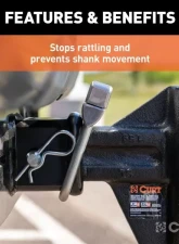 Curt 2-1/2" Receiver No-Tool Anti-Rattle Hitch Clamp                                     - 22320 - Image 5