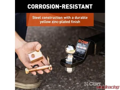 Curt 2" Receiver With 5/8" Hole Anti-Rattle Hitch Pin And Shim - 22323