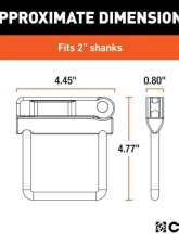 Curt 2" Receiver No-Tool Anti-Rattle Hitch Clamp                                     - 22325 - Image 2
