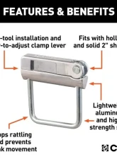 Curt 2" Receiver No-Tool Anti-Rattle Hitch Clamp                                     - 22325 - Image 3
