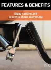 Curt 2" Receiver No-Tool Anti-Rattle Hitch Clamp                                     - 22325 - Image 4