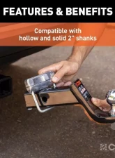 Curt 2" Receiver No-Tool Anti-Rattle Hitch Clamp                                     - 22325 - Image 5