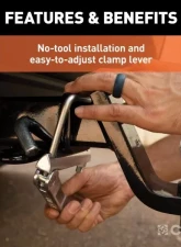 Curt 2" Receiver No-Tool Anti-Rattle Hitch Clamp                                     - 22325 - Image 6