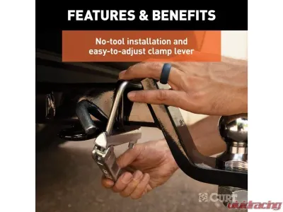 Curt 2" Receiver No-Tool Anti-Rattle Hitch Clamp - 22325