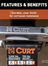 Curt 2" Receiver No-Tool Anti-Rattle Hitch Clamp                                     - 22325 - Image 7