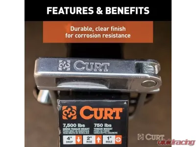 Curt 2" Receiver No-Tool Anti-Rattle Hitch Clamp - 22325
