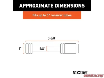 Curt 5/8" 3" Receiver Barbel CHRome Hitch Lock - 23025