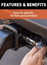 Curt 5/8" 3" Receiver Barbel CHRome Hitch Lock                                     - 23025 - Image 7