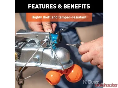 Curt 1-7/8" | 2" | 2-5/16" Universal Tri-Ball Trailer Coupler Lock - 23082