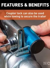 Curt 1-7/8" | 2" | 2-5/16" Universal Tri-Ball Trailer Coupler Lock                                     - 23082 - Image 7