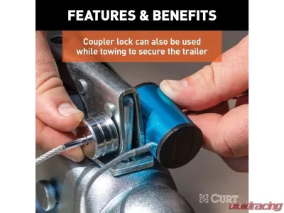 Curt 1-7/8" | 2" | 2-5/16" Universal Tri-Ball Trailer Coupler Lock - 23082
