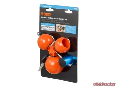 Curt 1-7/8" | 2" | 2-5/16" Universal Tri-Ball Trailer Coupler Lock - 23082