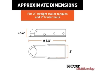 Curt 2" Channel | 3,500 Lbs Quickpin No-Latch 2" Trailer Coupler - 25470