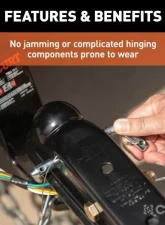 Curt 2" Channel | 3,500 Lbs Quickpin No-Latch 2" Trailer Coupler                                     - 25470 - Image 6