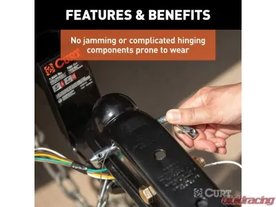 Curt 2" Channel | 3,500 Lbs Quickpin No-Latch 2" Trailer Coupler - 25470