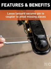 Curt 2" Channel | 3,500 Lbs Quickpin No-Latch 2" Trailer Coupler                                     - 25470 - Image 7