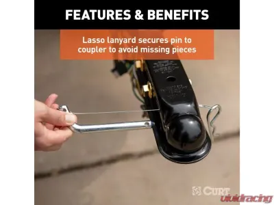 Curt 2" Channel | 3,500 Lbs Quickpin No-Latch 2" Trailer Coupler - 25470