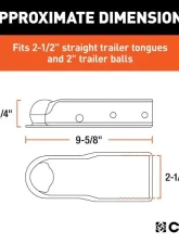 Curt 2" Channel | 3,500 Lbs Quickpin No-Latch 2 1/12" Trailer Coupler                                     - 25471 - Image 2