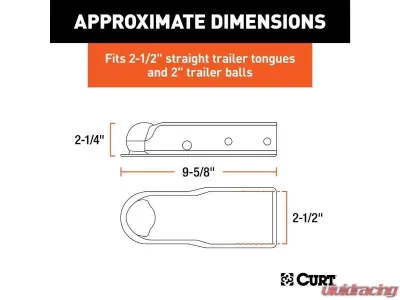 Curt 2" Channel | 3,500 Lbs Quickpin No-Latch 2 1/12" Trailer Coupler - 25471
