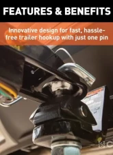 Curt 2" Channel | 3,500 Lbs Quickpin No-Latch 2 1/12" Trailer Coupler                                     - 25471 - Image 5