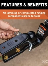 Curt 2" Channel | 3,500 Lbs Quickpin No-Latch 2 1/12" Trailer Coupler                                     - 25471 - Image 6