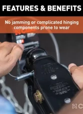 Curt 2" Channel | 3,500 Lbs Quickpin No-Latch 3" Trailer Coupler                                     - 25472 - Image 7