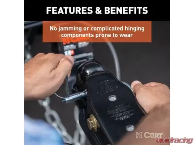 Curt 2" Channel | 3,500 Lbs Quickpin No-Latch 3" Trailer Coupler - 25472