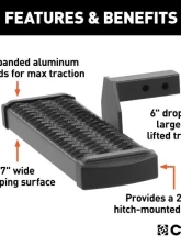 Curt 6" Drop Grip Step Receiver Hitch Step                                     - 32002 - Image 3