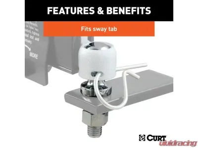 Curt 5/8" x 1-3/4" Shank | 1-1/4" Sway Replacement Control Ball Packaged - 40010