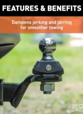 Curt 1" Shank 7,500 Lbs Rockerball 2" Cushion Hitch Trailer Ball                                     - 40047 - Image 5