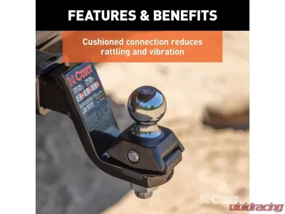 Curt 1" Shank 7,500 Lbs Rockerball 2" Cushion Hitch Trailer Ball - 40047