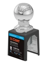 Curt 1" x 2-1/8" Shank 7,500 Lbs CHRome 2" Trailer Ball Packaged                                     - 40170 - Image 4