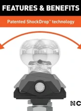 Curt 1" Shank 7,500 Lbs Rockerball 2" Cushion Hitch Trailer Ball                                     - 40247 - Image 4