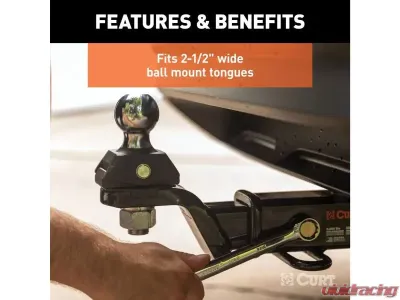 Curt 1" Shank 7,500 Lbs Rockerball 2" Cushion Hitch Trailer Ball - 40247