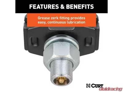 Curt 1" Shank 7,500 Lbs Rockerball 2-5/16" Cushion Hitch Trailer Ball Packaged - 40248