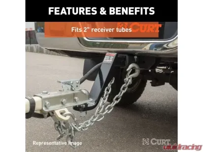 Curt 2" Shank 7,500 Lbs 6" Drop Loaded Ball Mount With 2" Ball - 45064