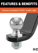 Curt 2" Shank 7,500 Lbs 6" Drop Loaded Ball Mount With 2-5/16" Ball                                     - 45065 - Image 5