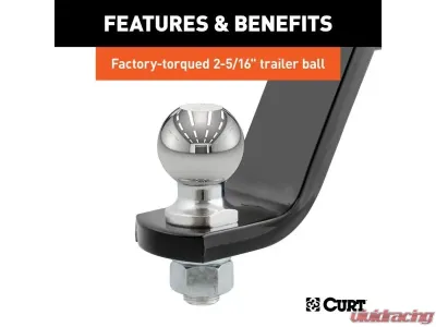 Curt 2" Shank 7,500 Lbs 6" Drop Loaded Ball Mount With 2-5/16" Ball - 45065