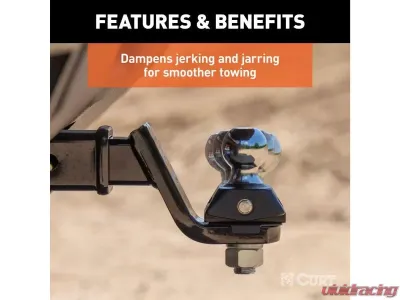 Curt 2" Shank 7,500 Lbs 3" Drop Rockerball Cushion Hitch With 2" Ball - 45143