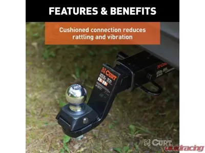 Curt 2" Shank 7,500 Lbs 3" Drop Rockerball Cushion Hitch With 2" Ball - 45143