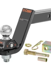 Curt 2" Shank 7,500 Lbs 5" Drop Rockerball Cushion Hitch With 2" Ball                                     - 45144 - Image 8